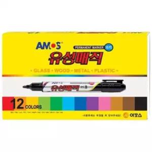 [문구/오피스] 유성 매직 세트 네임펜 싸인펜 마카 매직펜 12색