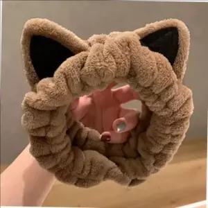 [반려] 세면용 갈색 헤어밴드 세안 머리끈 샤워용