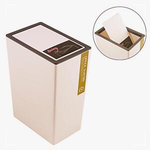 [2개구성] 틈새활용 직사각 휴지통-소 6.5L 공간활용 틈새공간 쓰레기통 심플 슬림 스윙 형 한 NWFGACKW