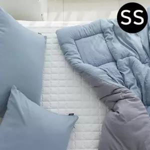 슈퍼싱글이불세트 차렵이불 패드세트 슈퍼싱글 이불 블루 패드 화이트