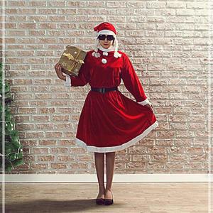 [2개구성] 산타의상 산타복장 성탄용품 형 산타 원피스 성탄절 크리스마스용품 산타복세트 LWB67CE8