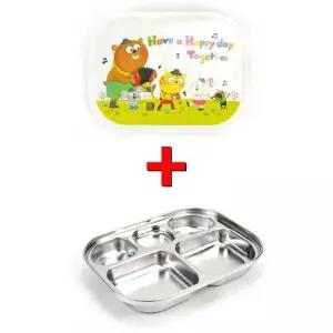 현이몰 스텐 27종 유치원 어린이 식판 도시락 15호 뚜껑포함 뚜껑식판 유아스텐식판 유치원식판 아이식판