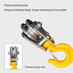 윈치 합금강 전기 후크 호이스트 블록 와이어 로프용 있는 리프팅 풀리 견인 휠