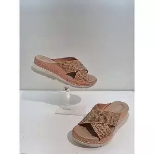 [하프클럽/에스콰이아]MARIO에스콰이아 여성 발편한 경량 뮬 샌들 굽4센치 YADMSD731