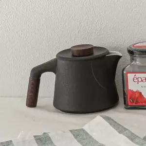 현이몰 고원 게수나무 블랙 티포트 심플 티팟 차주전자 포트 필터주전자 티주전자 필터티포트 모던티포트