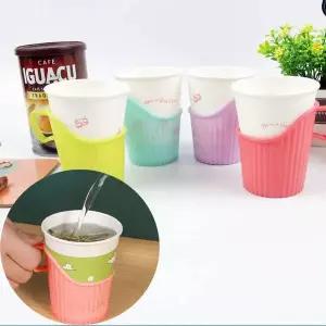 손님 탕비실 종이컵 손잡이 받침 홀더 10P