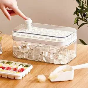 푸시형 얼음틀 실리콘 아이스트레이 얼음틀 64구 푸시아이스트레이