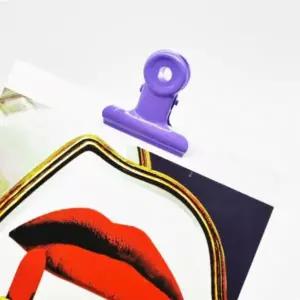 예쁜클립 꾸미기집게 귀여운 컬러 집게 다꾸핀 퍼플