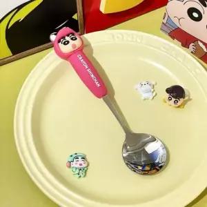 짱구 숟가락 피규어 캐릭터 유아 아기 숟가락 핑크