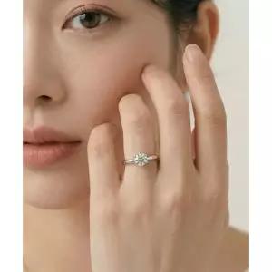 디유아모르 퓨어 아우라 모이사나이트 반지 1캐럿 시뮬럿 다이아 실버925 6프롱