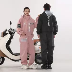 오토바이우비 일체형 비옷 우의 방수 레인코트 우비 블랙