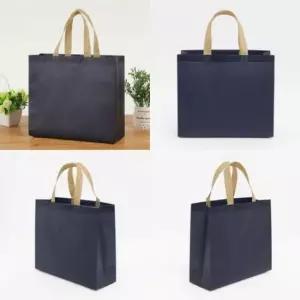 [문구/오피스] 부직포 가방 10p세트 네이비 32x28cm 시장바구니 다회용백