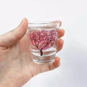 현이몰 온도 색상 변하는 꽃피는 술잔 특이한 이색 소주잔 벚꽃술잔 예쁜소주잔 홈파티술잔 집들이선물