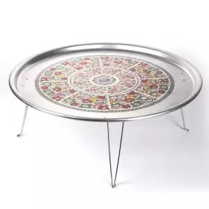 양은밥상 옛날 별왕대 5호 접이식 66.5cm 양은발상