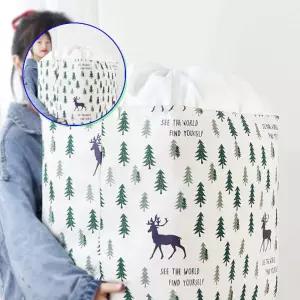 쌍문상회 폴딩바구니 175L 접이식 이불 옷 보관함 옷장정리함