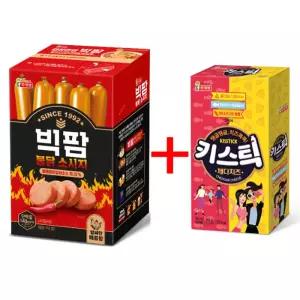 롯데 빅팜불닭1200g+키스틱550g 기획 간식 소시지 어린이 성인 남여노소 주전부리
