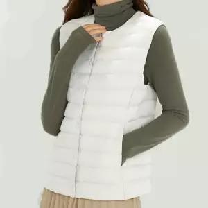 오리털 덕다운 경량 패딩 조끼 여성 어린이 봄 가을 겨울