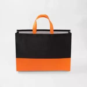 [문구/오피스] 대형 투톤 컬러 부직포에코백 쇼핑가방 견고한 손잡이 가방