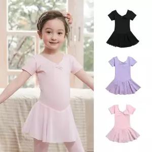 [유토피아]반팔 쉬폰 발레복 여아 유아동 3~10세 유아발레복 여아발레복 쉬폰발레복 아동발레복 유아발레복