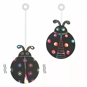 스크래치 무당벌레 돌돌이 5인용 놀이 용품 벌레 장난감 북 아트 페이퍼 스티커 스탬프