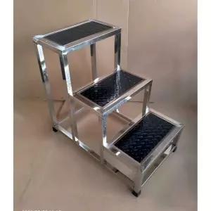 스테인레스 3단 계단 사다리 철제 디딤대 안전 미끄럼방지