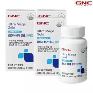 [지엔씨][GNC] 울트라 메가 골드 임팩트 (500mg 180정) x3개_56738x3