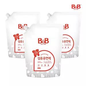 [리뉴얼] 비앤비 시그니처 유아 섬유 유연제 베르가못 리필 1500ml 3개