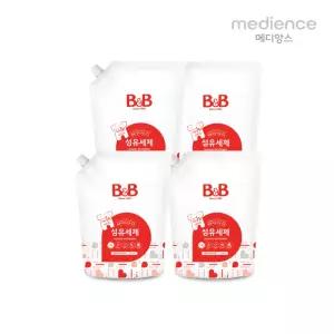 비앤비 유아 섬유 세탁 세제 베이비 파우더 리필 1500ml 4개