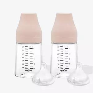 스펙트라 올셋 PA 젖병 (젖꼭지 S사이즈 포함) 160ml, 2개, 파우더핑크