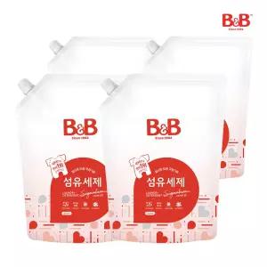 [리뉴얼] 비앤비 시그니처 유아 섬유 세탁 세제 리필 1500ml 4개