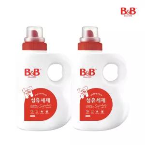 [리뉴얼] 비앤비 시그니처 유아 섬유 세탁 세제 용기 1500ml 2개
