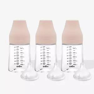 스펙트라 올셋 PA 젖병 (젖꼭지 S사이즈 포함) 160ml, 3개, 파우더핑크