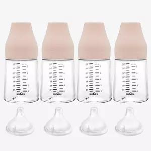 스펙트라 올셋 PA 젖병 (젖꼭지 S사이즈 포함) 160ml, 4개, 파우더핑크