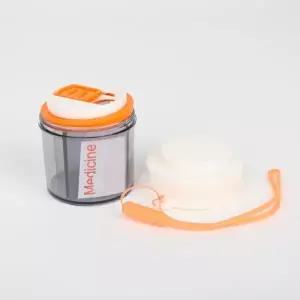 ( )약소분통 알약케이스 휴대용 케이스 회전 알약통 화이트 약보관통