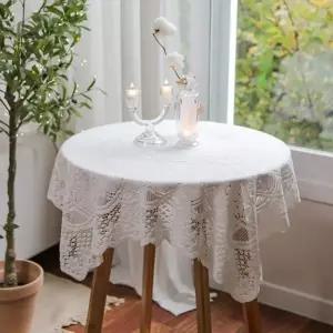 [퍼니메이커]보니타 레이스 테이블 덮개 (3size) (90x90) 북유럽식탁보 전자렌지덮개 전자레인지덮개 밥솥