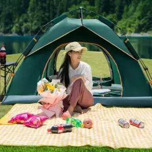 (타입 딥그린 2 3인용)팝업텐트 2-3인용 피크닉 원터치 야외 원터치그늘막 낚시 하우스 원터치팝업텐트 텐