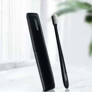 (선택사항 휴대용 칫솔 케이스 세트 블랙)휴대용 칫솔 케이스 세트 블랙 여행용 간편 위생 캠핑용 사무실