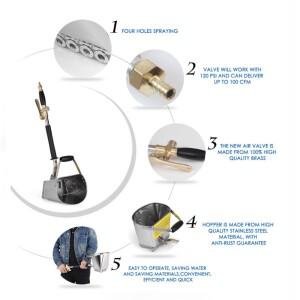 공기 치장 용 벽토 시멘트 질감 호퍼 분무기 석고 벽 공구 집 페인트 4 제트