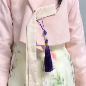 디노꿈 노리개 키링 퍼플 한복장신구 열쇠고리장식 포인트키링