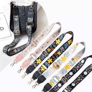 와이드 숄더 스트랩 단색 무지 스트라이프 Pu 가죽 조절 가능 어깨 메신저 백 액세서리 용품