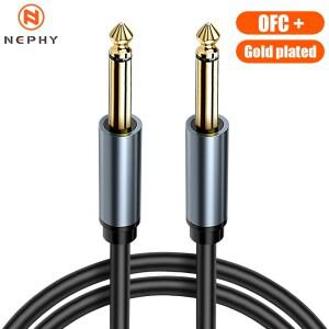 6.35mm에서 변환하는 모노 TS 잭 케이블 앰프 믹서 베이스 기타용 1235102030미터 6.356.5mm 오디오 커넥터