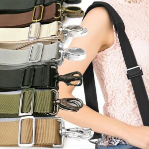 와이드 어깨 스트랩 단색 무지 코튼 웨빙 폴리 프로필렌 조절 가능 메신저 백 액세서리 용품