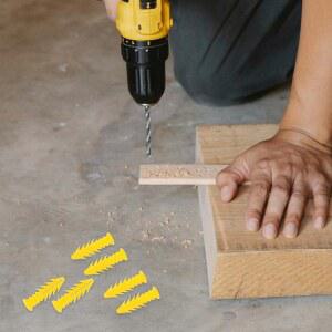 플라스틱앙카 100개 플라스틱 앵커 확장형 드라이월 세트 가구 그림 걸이용 셀프 드릴링 확장 튜브 고정 장치