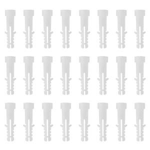 플라스틱앙카 200개 플라스틱 리브형 드라이월 앵커 콘크리트 중공벽용 확장형 플러그 고정 장치 셀프 드릴링 확장 튜브