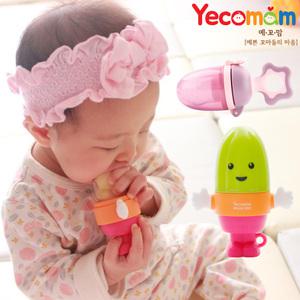 예꼬맘 프렌즈 실리콘 트위스트 아기 과즙망 + 리필망 유아 과일 이유식 국민 용품