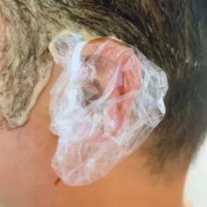 DOMOA 셀프 염색 귀 보호 커버 비닐캡 밴드100P 미용실