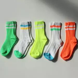 [퍼니메이커]어린이 스포티 양말 5족세트 컬러 두줄 저학년 고학년 어린이양말 아동양말 유아양말 아기양말
