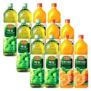 델몬트 오렌지100 1.5L 6입+매실 1.5L 6입