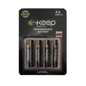 LEXEL 렉셀 E-KEEP AA 2500mAh  고용량 충전지 - 4알