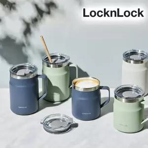 락앤락 메트로 머그 컵/잔 스텐 텀블러/보온보냉병 추천 손잡이 커피/티 머그잔 스테인리스 예쁜/귀여운